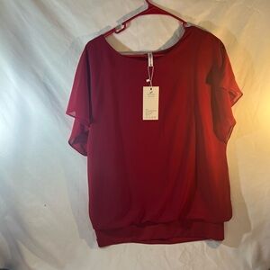 a new day Rich Red Blouse